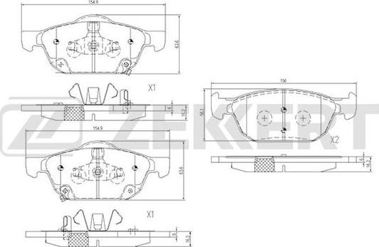 Zekkert BS-1685 - Kit de plaquettes de frein, frein à disque cwaw.fr