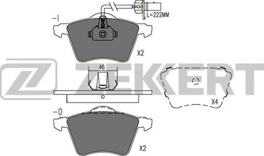 Zekkert BS-1093 - Kit de plaquettes de frein, frein à disque cwaw.fr