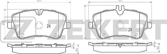 Zekkert BS-1041 - Kit de plaquettes de frein, frein à disque cwaw.fr