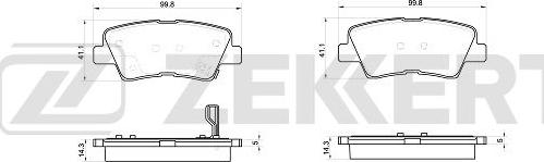 Zekkert BS-1048 - Kit de plaquettes de frein, frein à disque cwaw.fr