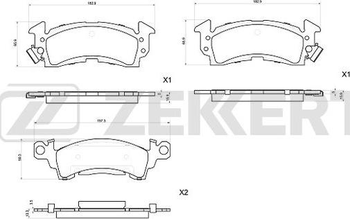 Zekkert BS-1005 - Kit de plaquettes de frein, frein à disque cwaw.fr