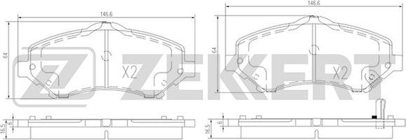 Zekkert BS-1008 - Kit de plaquettes de frein, frein à disque cwaw.fr