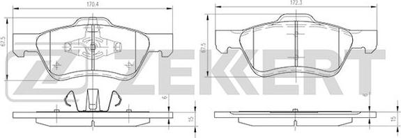 Zekkert BS-1003 - Kit de plaquettes de frein, frein à disque cwaw.fr