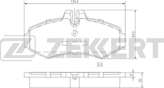 Zekkert BS-1015 - Kit de plaquettes de frein, frein à disque cwaw.fr