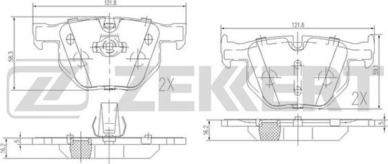 Zekkert BS-1017 - Kit de plaquettes de frein, frein à disque cwaw.fr