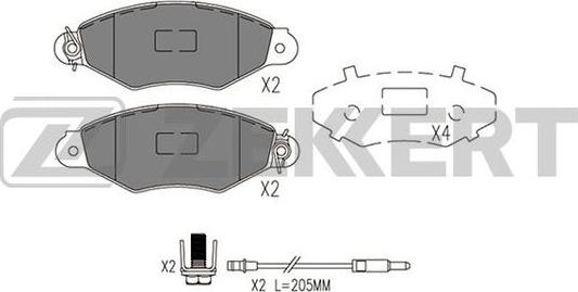 Zekkert BS-1088 - Kit de plaquettes de frein, frein à disque cwaw.fr