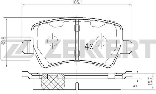 Zekkert BS-1030 - Kit de plaquettes de frein, frein à disque cwaw.fr