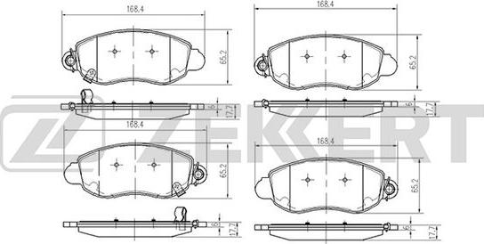 Zekkert BS-1033 - Kit de plaquettes de frein, frein à disque cwaw.fr