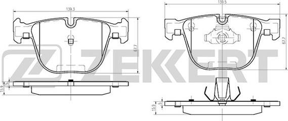 Zekkert BS-1021 - Kit de plaquettes de frein, frein à disque cwaw.fr