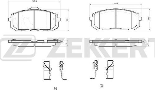 Zekkert BS-1079 - Kit de plaquettes de frein, frein à disque cwaw.fr