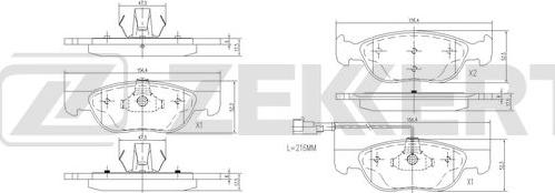 Zekkert BS-1075 - Kit de plaquettes de frein, frein à disque cwaw.fr