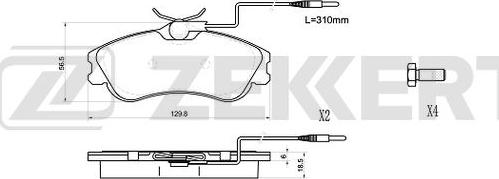 Zekkert BS-1070 - Kit de plaquettes de frein, frein à disque cwaw.fr