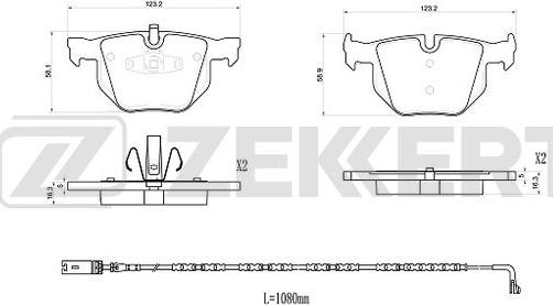 Zekkert BS-1196 - Kit de plaquettes de frein, frein à disque cwaw.fr