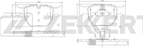 Zekkert BS-1192 - Kit de plaquettes de frein, frein à disque cwaw.fr