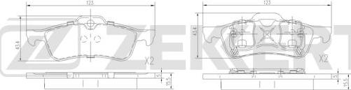 Zekkert BS-1197 - Kit de plaquettes de frein, frein à disque cwaw.fr