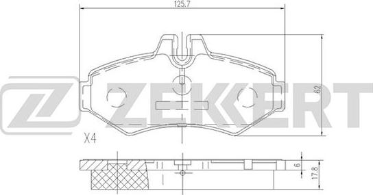 Zekkert BS-1158 - Kit de plaquettes de frein, frein à disque cwaw.fr