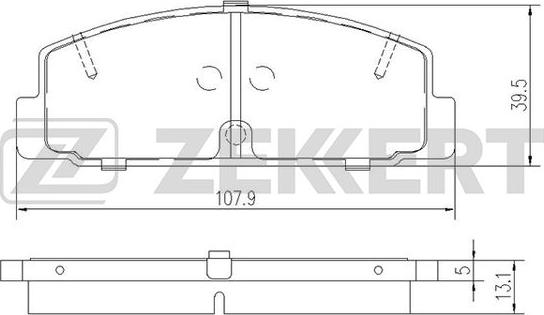 Zekkert BS-1100 - Kit de plaquettes de frein, frein à disque cwaw.fr