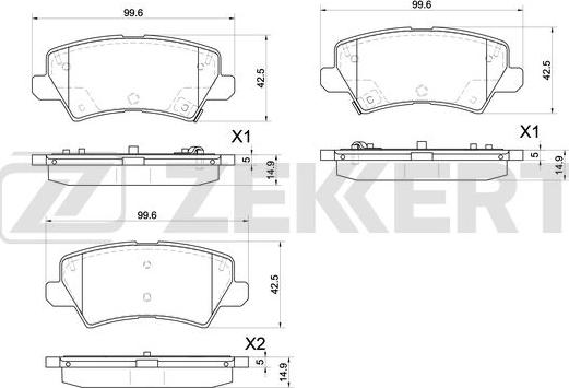 Zekkert BS-1133 - Kit de plaquettes de frein, frein à disque cwaw.fr