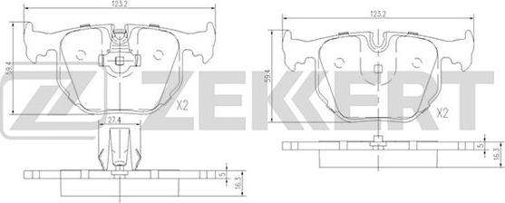 Zekkert BS-1137 - Kit de plaquettes de frein, frein à disque cwaw.fr