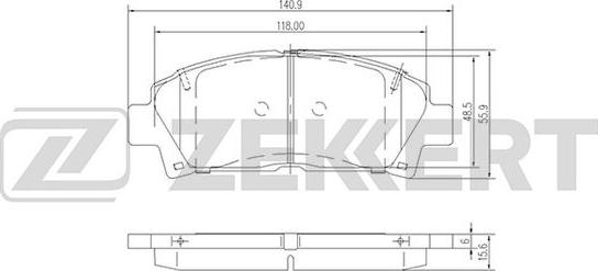 Zekkert BS-1869 - Kit de plaquettes de frein, frein à disque cwaw.fr