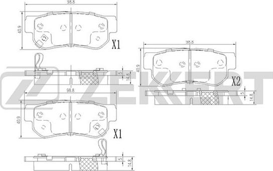 Zekkert BS-1803 - Kit de plaquettes de frein, frein à disque cwaw.fr