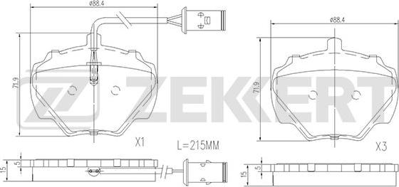 Zekkert BS-1830 - Kit de plaquettes de frein, frein à disque cwaw.fr