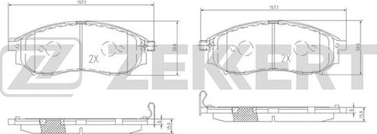 Zekkert BS-1822 - Kit de plaquettes de frein, frein à disque cwaw.fr