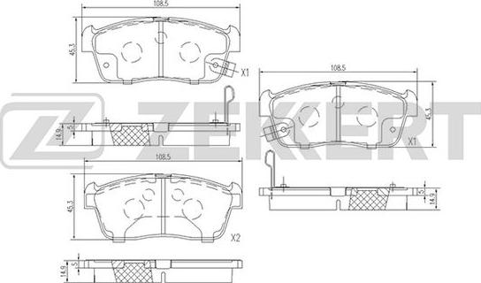 Zekkert BS-1875 - Kit de plaquettes de frein, frein à disque cwaw.fr