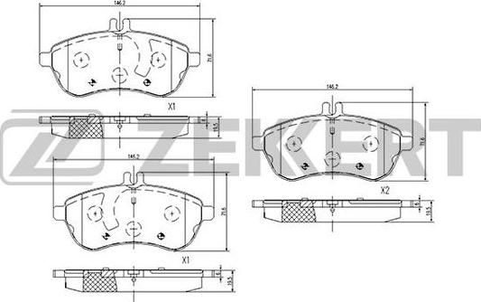 Zekkert BS-1873 - Kit de plaquettes de frein, frein à disque cwaw.fr