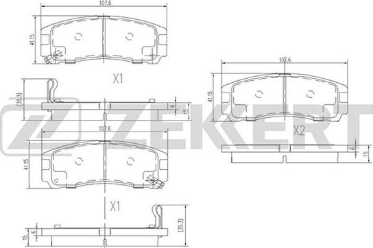 Zekkert BS-1347 - Kit de plaquettes de frein, frein à disque cwaw.fr