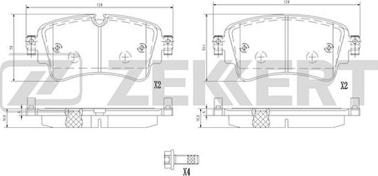 Zekkert BS-1362 - Kit de plaquettes de frein, frein à disque cwaw.fr