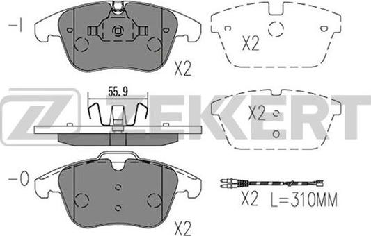 Zekkert BS-1316 - Kit de plaquettes de frein, frein à disque cwaw.fr