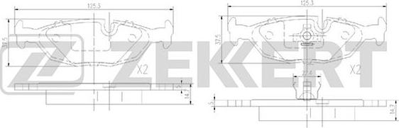 Zekkert BS-1385 - Kit de plaquettes de frein, frein à disque cwaw.fr