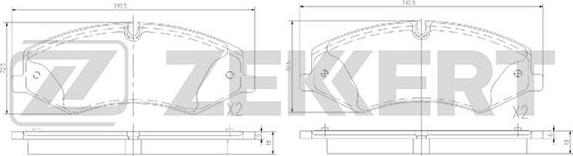 Zekkert BS-1386 - Kit de plaquettes de frein, frein à disque cwaw.fr