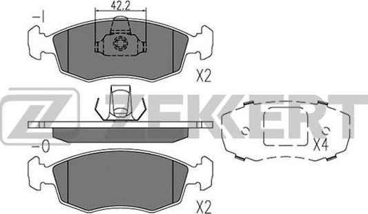 Zekkert BS-1388 - Kit de plaquettes de frein, frein à disque cwaw.fr