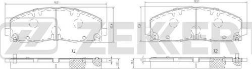 Zekkert BS-1335 - Kit de plaquettes de frein, frein à disque cwaw.fr