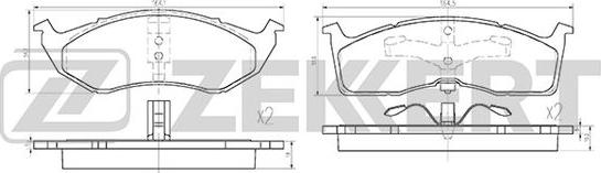 Zekkert BS-1330 - Kit de plaquettes de frein, frein à disque cwaw.fr