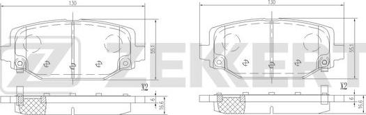 Zekkert BS-1333 - Kit de plaquettes de frein, frein à disque cwaw.fr