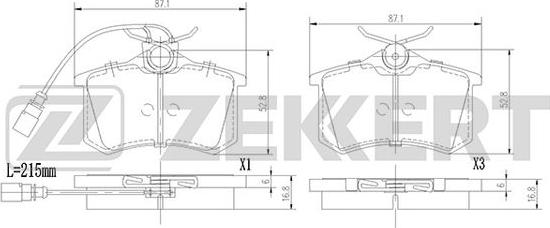 Zekkert BS-1376 - Kit de plaquettes de frein, frein à disque cwaw.fr