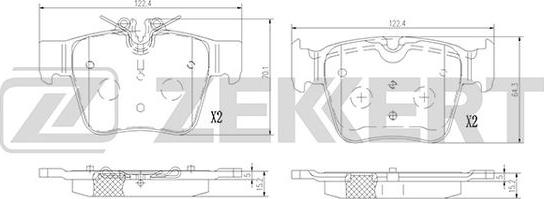 Zekkert BS-1373 - Kit de plaquettes de frein, frein à disque cwaw.fr