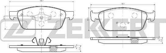 Zekkert BS-1249 - Kit de plaquettes de frein, frein à disque cwaw.fr