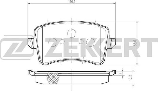 Zekkert BS-1243 - Kit de plaquettes de frein, frein à disque cwaw.fr