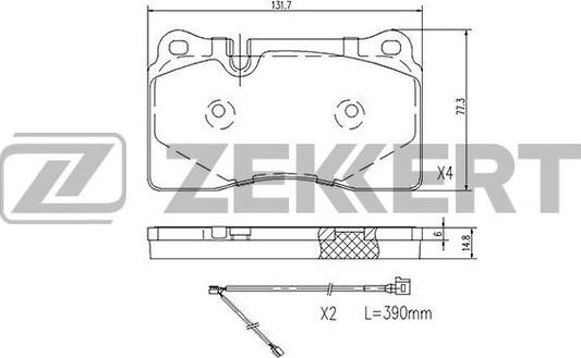 Zekkert BS-1255 - Kit de plaquettes de frein, frein à disque cwaw.fr