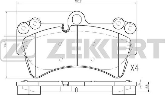 Zekkert BS-1253 - Kit de plaquettes de frein, frein à disque cwaw.fr