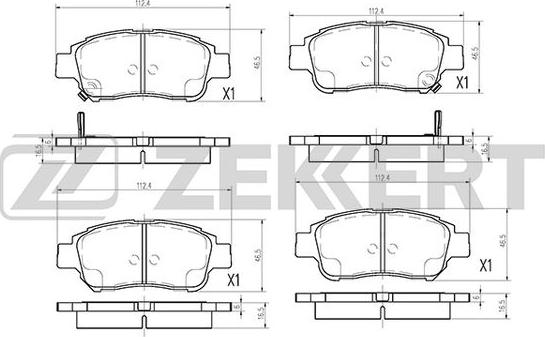 Zekkert BS-1266 - Kit de plaquettes de frein, frein à disque cwaw.fr