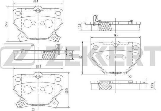 Zekkert BS-1267 - Kit de plaquettes de frein, frein à disque cwaw.fr