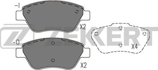 Zekkert BS-1201 - Kit de plaquettes de frein, frein à disque cwaw.fr