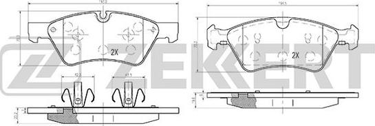 Zekkert BS-1214 - Kit de plaquettes de frein, frein à disque cwaw.fr