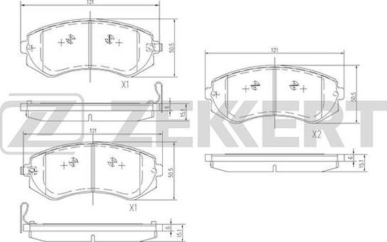 Zekkert BS-1218 - Kit de plaquettes de frein, frein à disque cwaw.fr