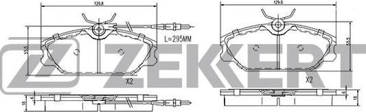 Zekkert BS-1281 - Kit de plaquettes de frein, frein à disque cwaw.fr